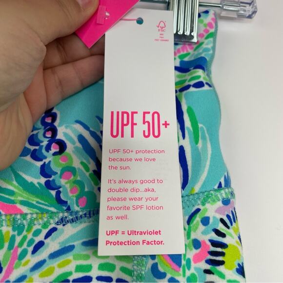 Lily Pulitzer Luxletic Weekender High Rise Midi Bermuda Blue Turtle size XS NWT - Picture 8 of 15